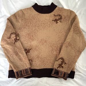 VINTAGE St. John Collection Alligator Knit Sweater - Marie Gray - Size 8